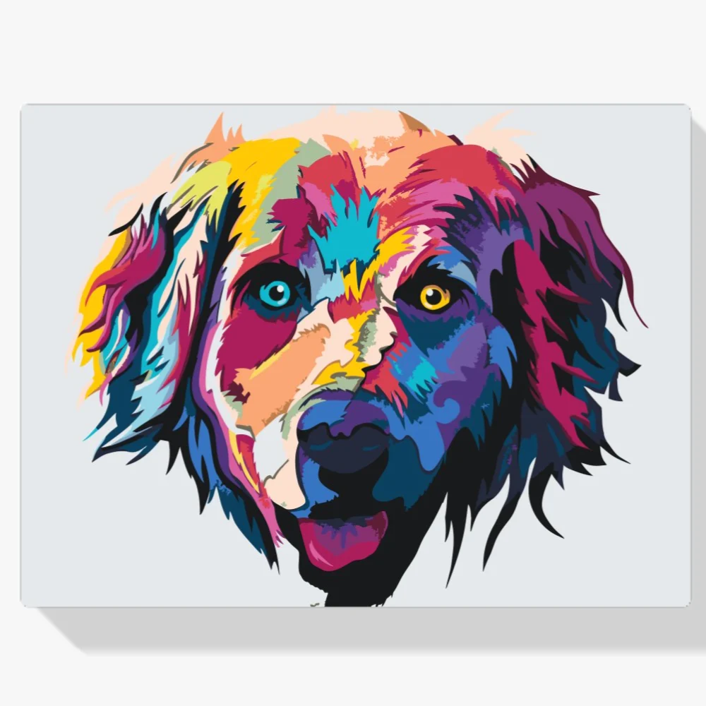 Pintura Diamante - Perro perdiguero de color