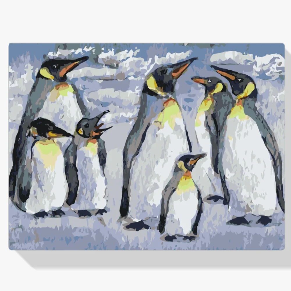 Pintura Diamante - Pingüinos
