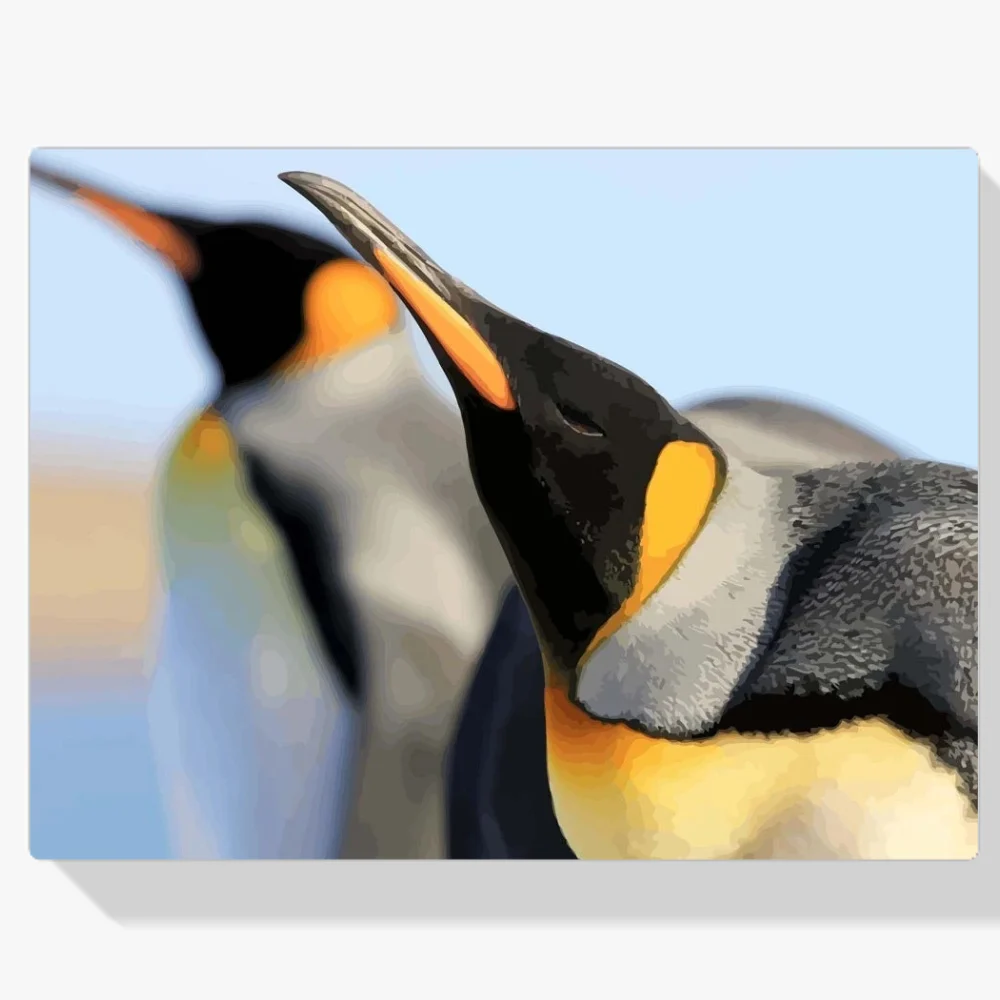 Pintura Diamante - Pingüinos rey