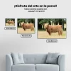 Pintura Diamante - Poderoso montañés escocés en un paisaje de naturaleza