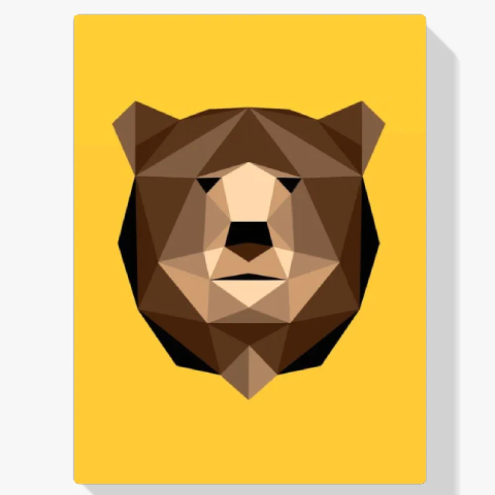 Pintura Diamante - Polígono Cabeza de oso