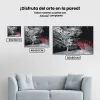 Pintura Diamante - Puente rojo en el jardín