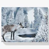 Pintura Diamante - Renos en un paisaje nevado