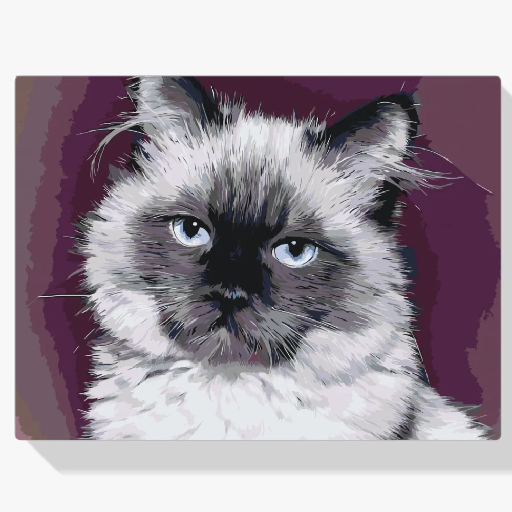 Pintura Diamante - Retrato de un gato