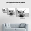 Pintura Diamante - Retrato del montañés escocés en blanco y negro