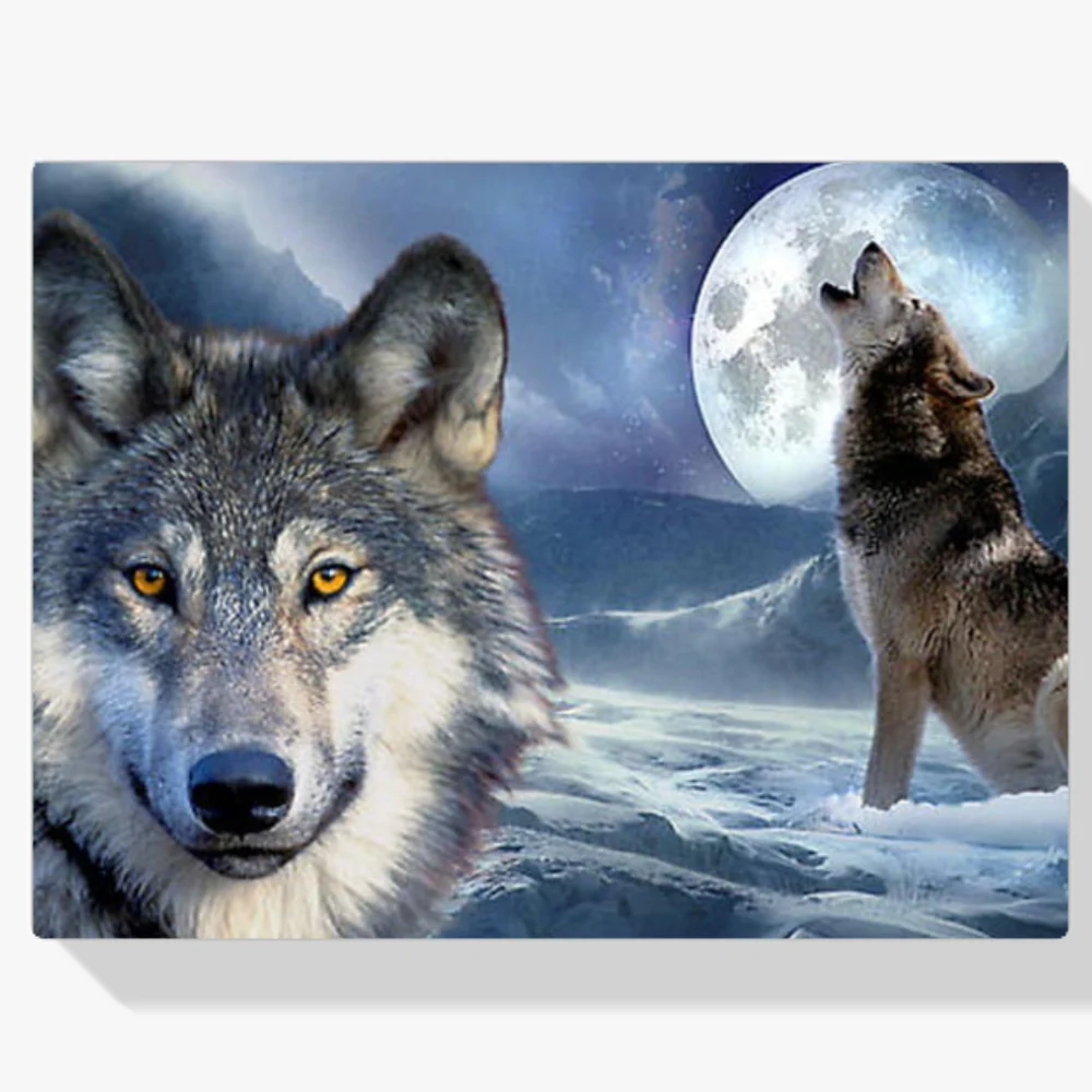 Pintura Diamante - Rugido de lobo