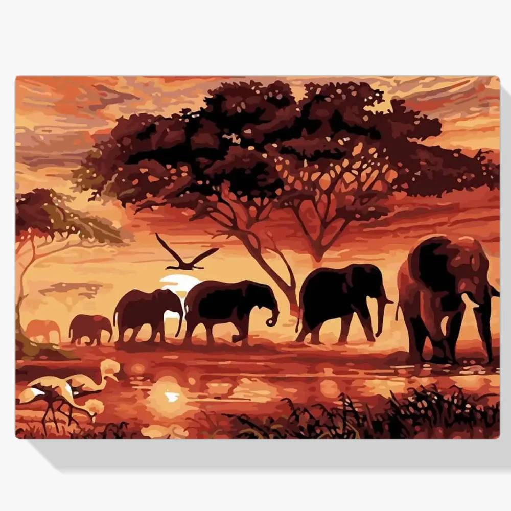 Pintura Diamante - Sí, ¡esto es África!