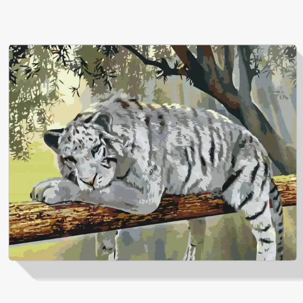 Pintura Diamante - Tigre blanco