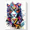 Pintura Diamante - Tigre colorido