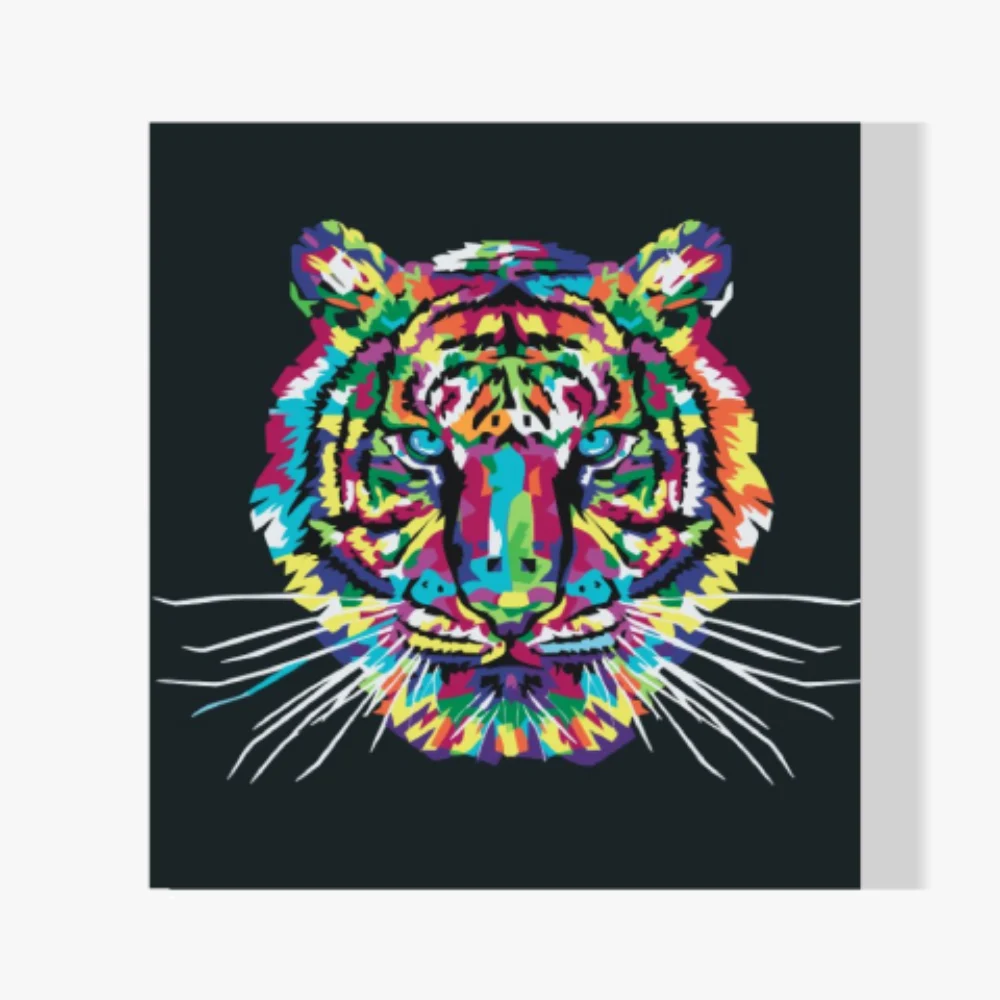 Pintura Diamante - Tigre colorido