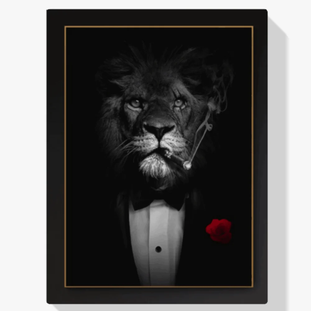 Pintura Diamante - Tigre con traje