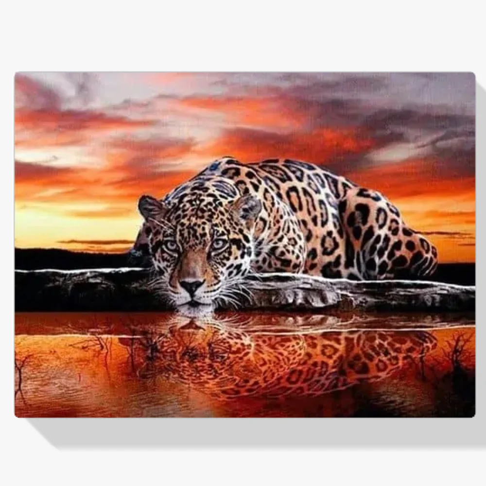 Pintura Diamante - Tigre en el agua