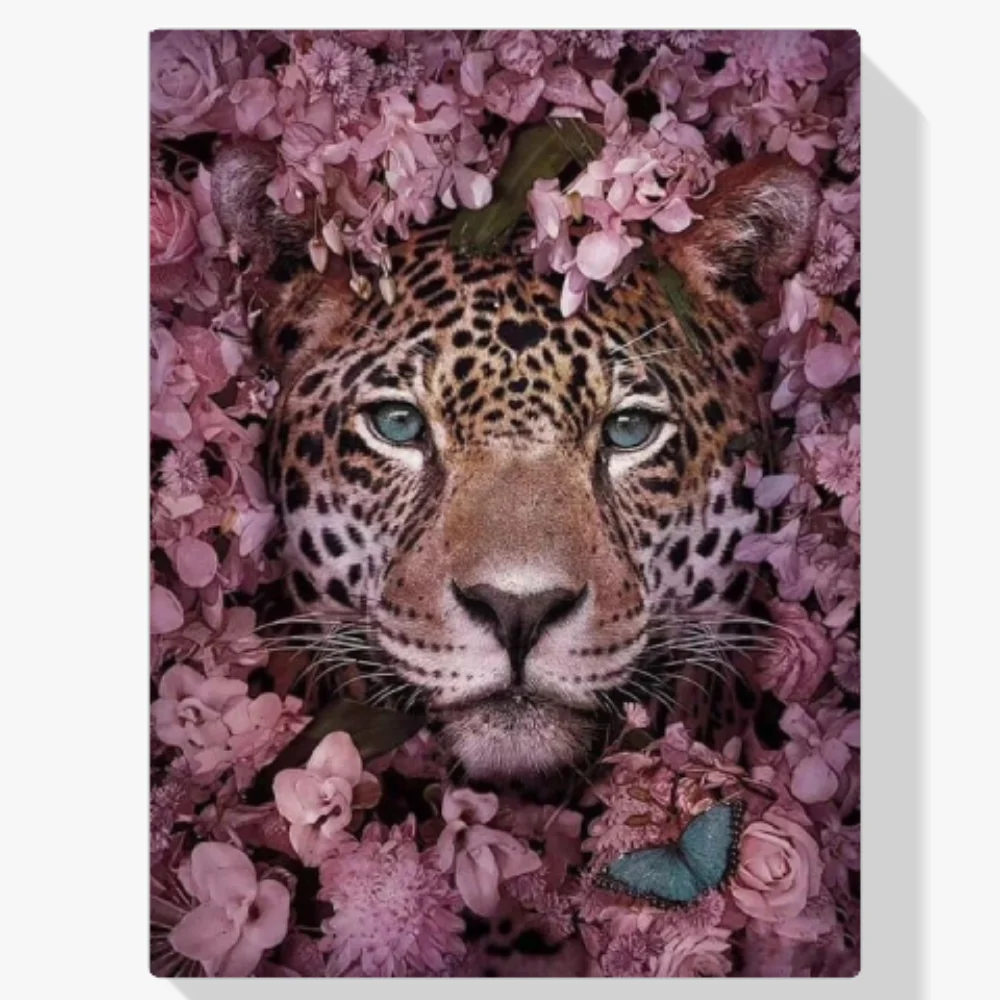 Pintura Diamante - Tigre escondido