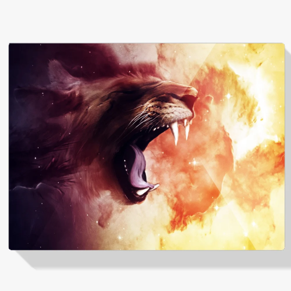 Pintura Diamante - Tigre gritando