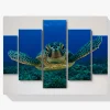 Pintura Diamante - Tortuga en el mar 5 paneles