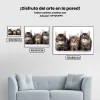 Pintura Diamante - Tres gatos seguidos