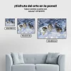Pintura Diamante - Tres lobos en la nieve