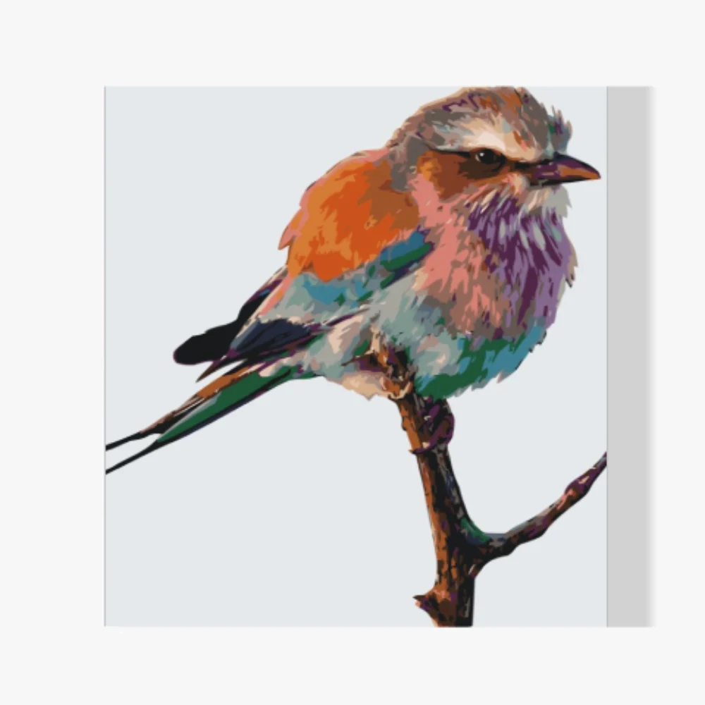 Pintura Diamante - Un pájaro en una rama