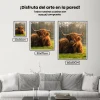 Pintura Diamante - Vaca de las tierras altas escocesas de cerca