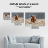 Pintura Diamante - Vaca montañesa en un campo de invierno