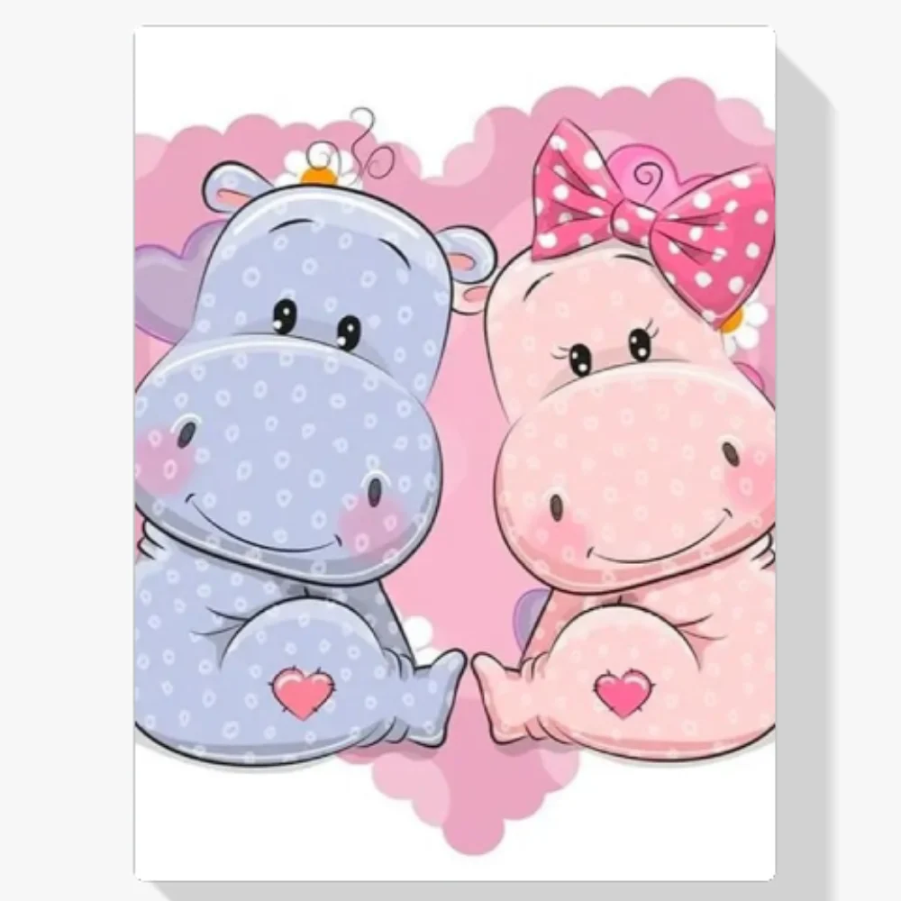 Pintura Diamante - Vacas enamoradas