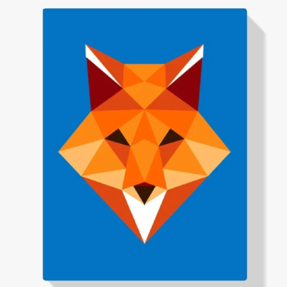 Pintura Diamante - Zorro Polígono