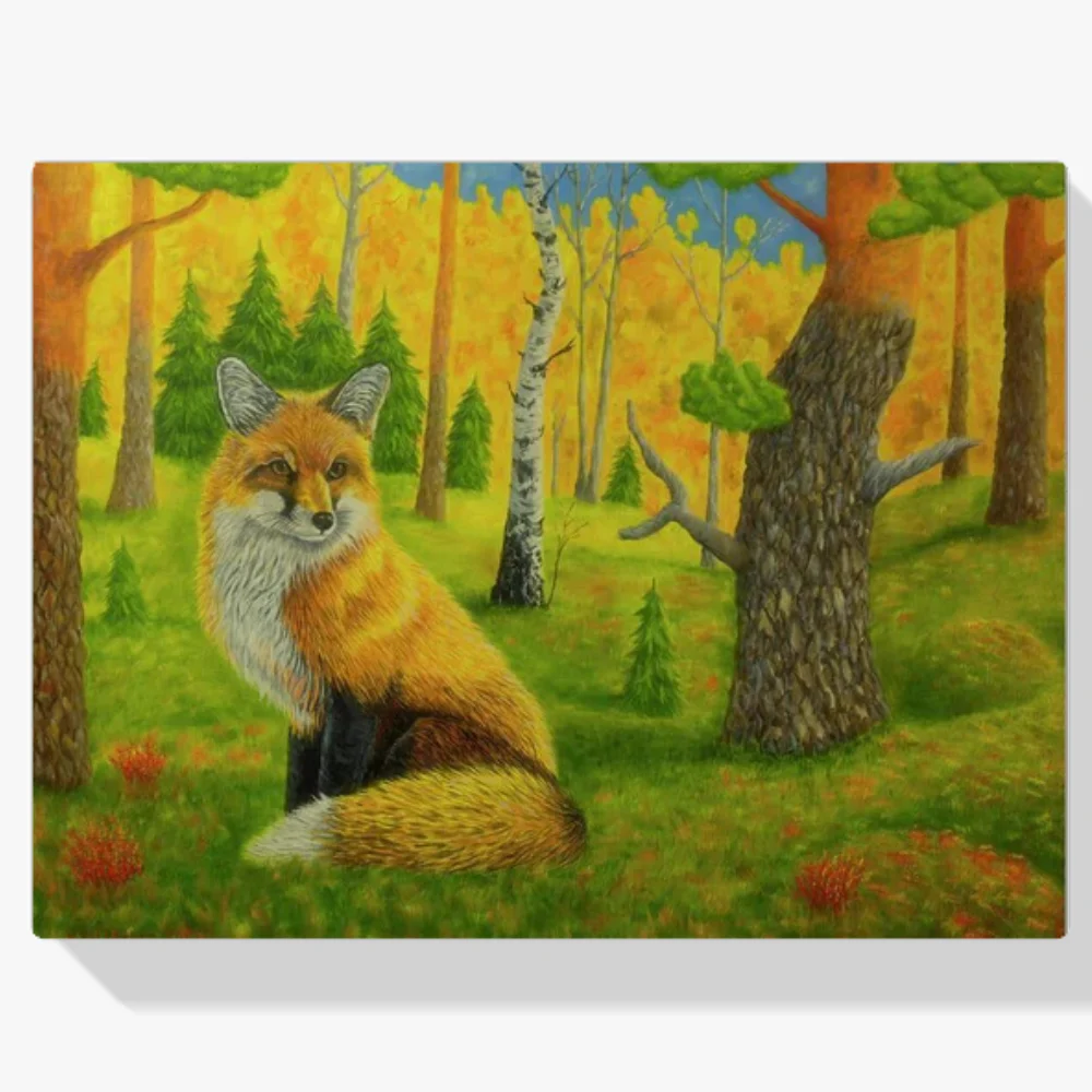 Pintura Diamante - Zorro rojo