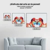 Pintura Diamante – Flamencos en forma de corazón