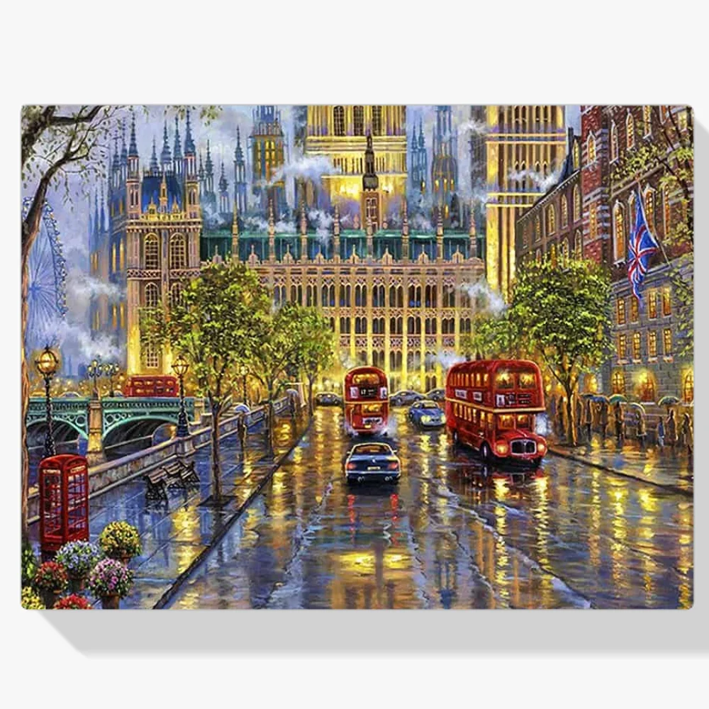 5D Pintura Diamante - Escena de la calle Gran Ben