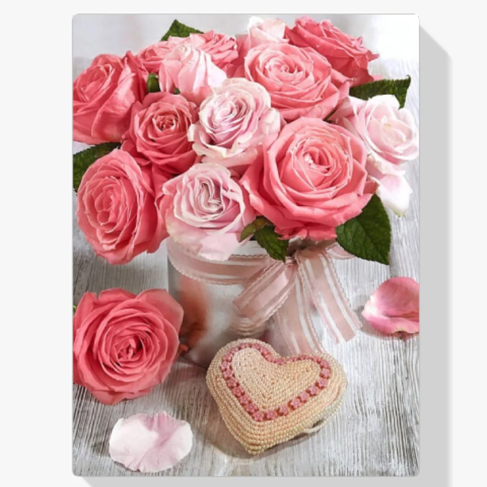 5D Pintura Diamante - Flor rosa