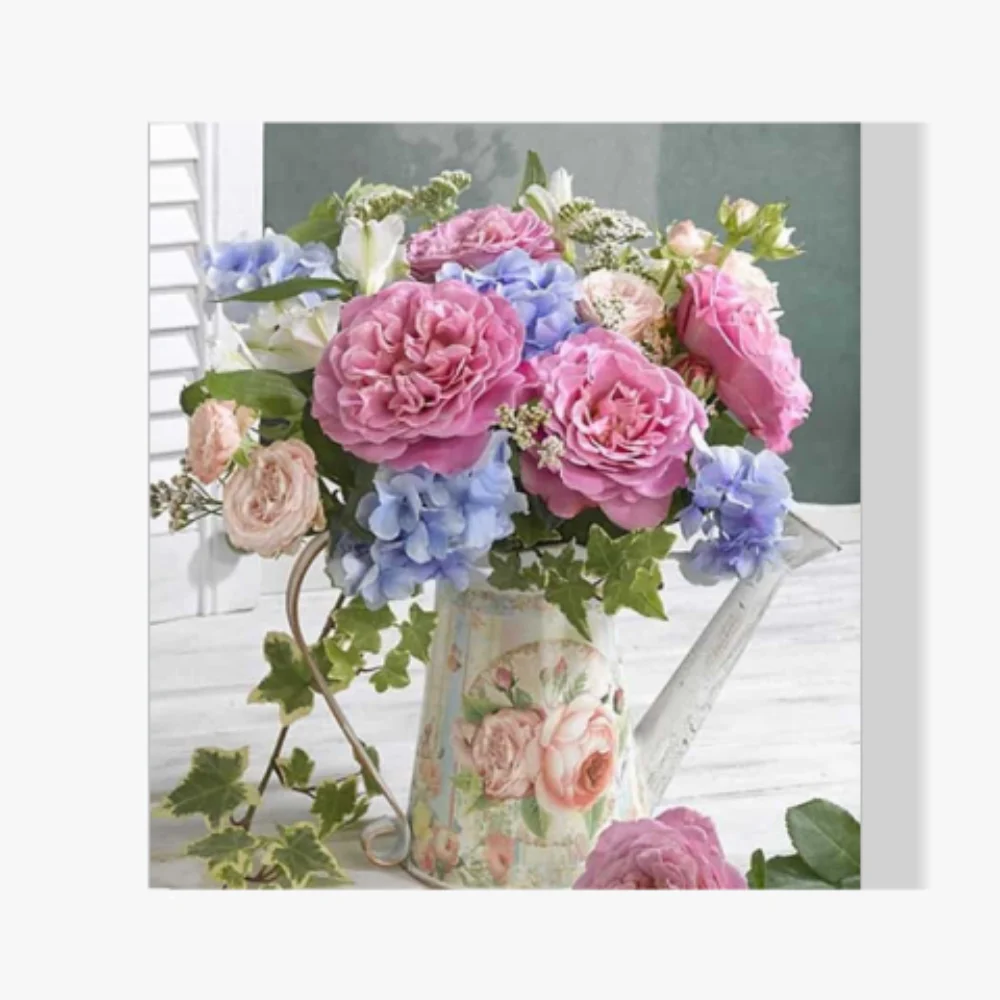 5D Pintura Diamante - Rosa en florero