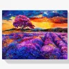 Pintura Diamante - Atardecer púrpura