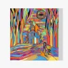 Pintura Diamante - Casa colorida espeluznante