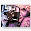 Pintura Diamante - Chica con una cámara