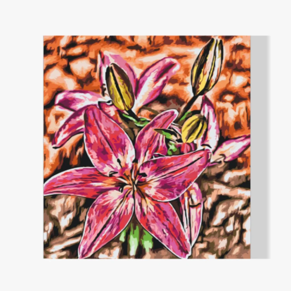 Pintura Diamante - Flor de Lirio