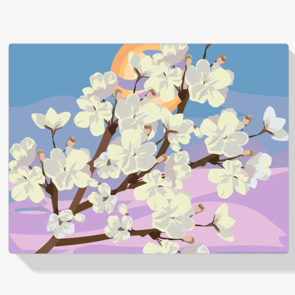 Pintura Diamante - Flores de cerezo