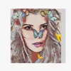 Pintura Diamante - Niña con mariposas