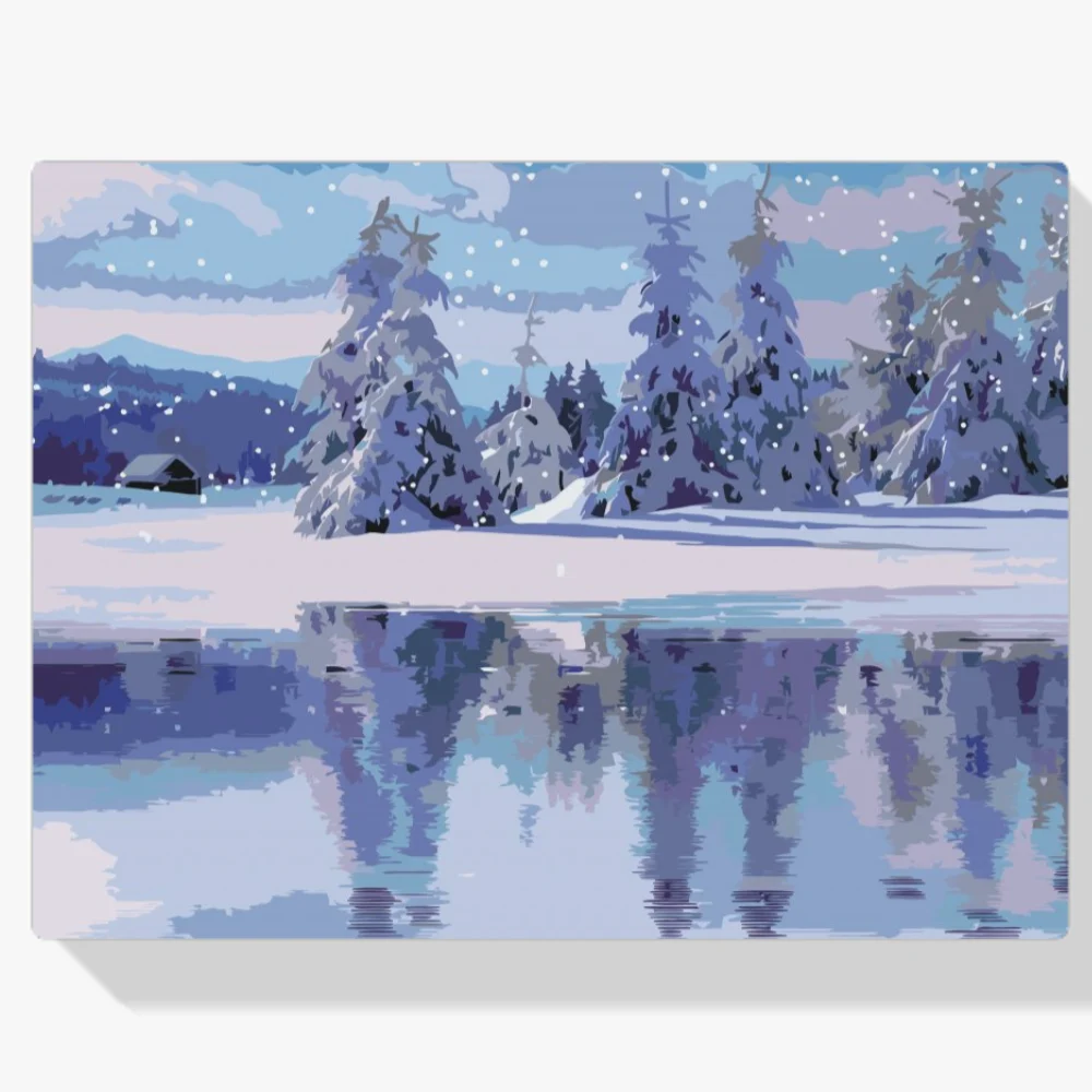 Pintura Diamante - Paisaje nevado