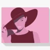 Pintura Diamante - Sombrero morado
