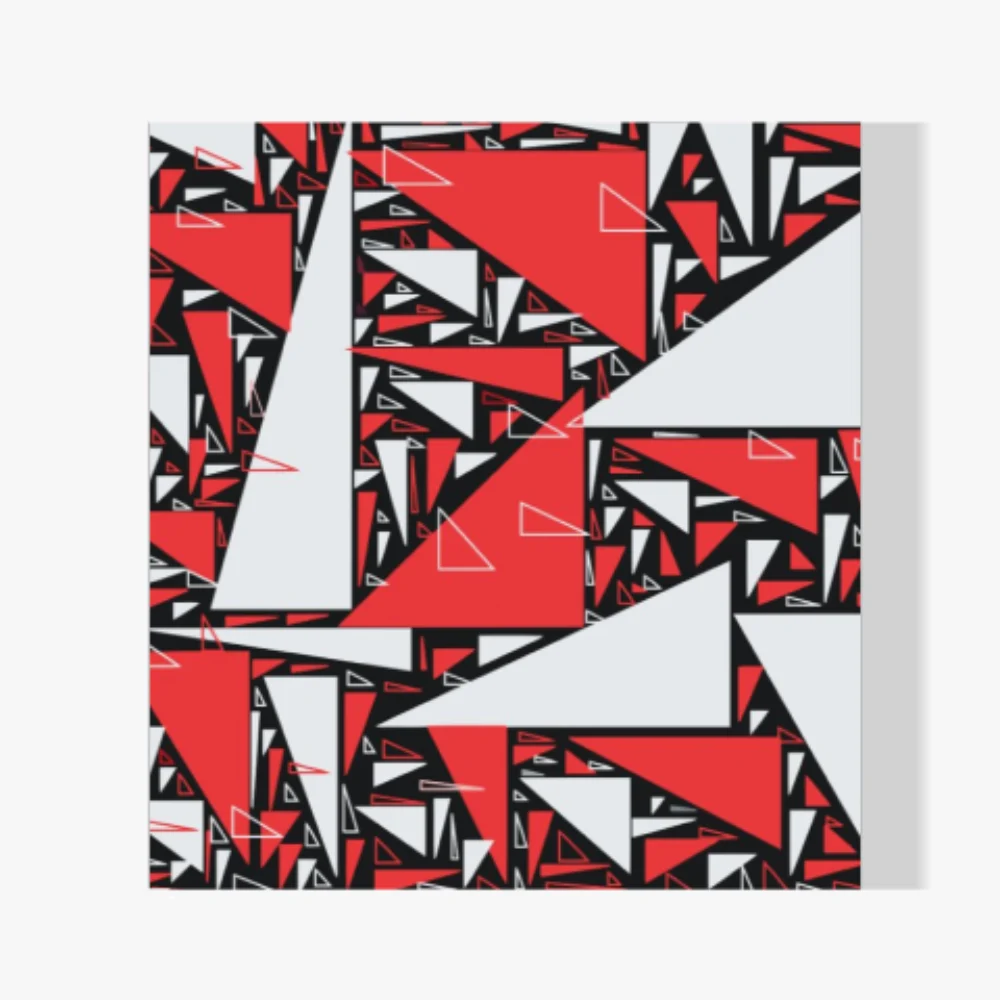 Pintura Diamante - Triángulos rojos y blancos