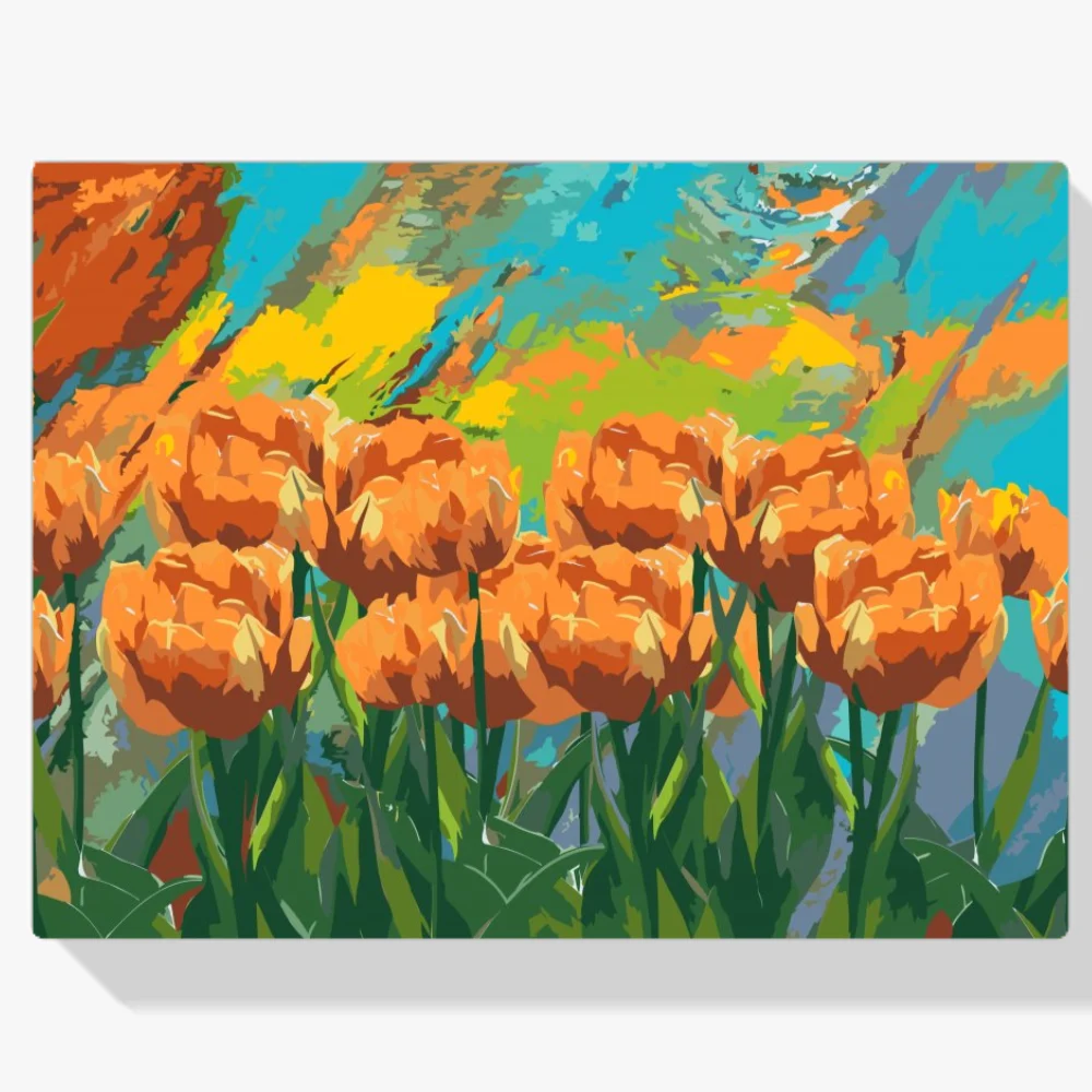 Pintura Diamante - Tulipanes pintados