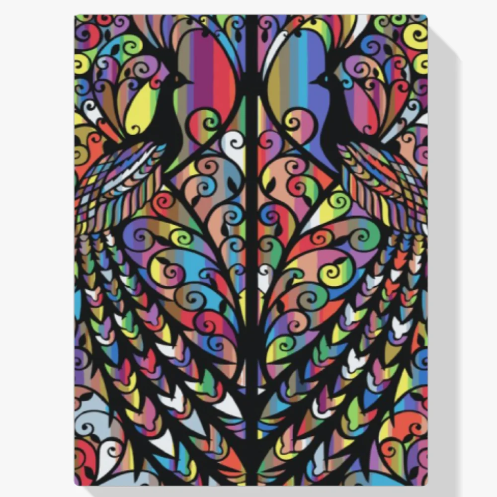 Pintura Diamante - Ventana del pavo real