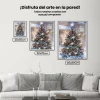 Pintura Diamante - Árbol de Navidad decorado en la nieve