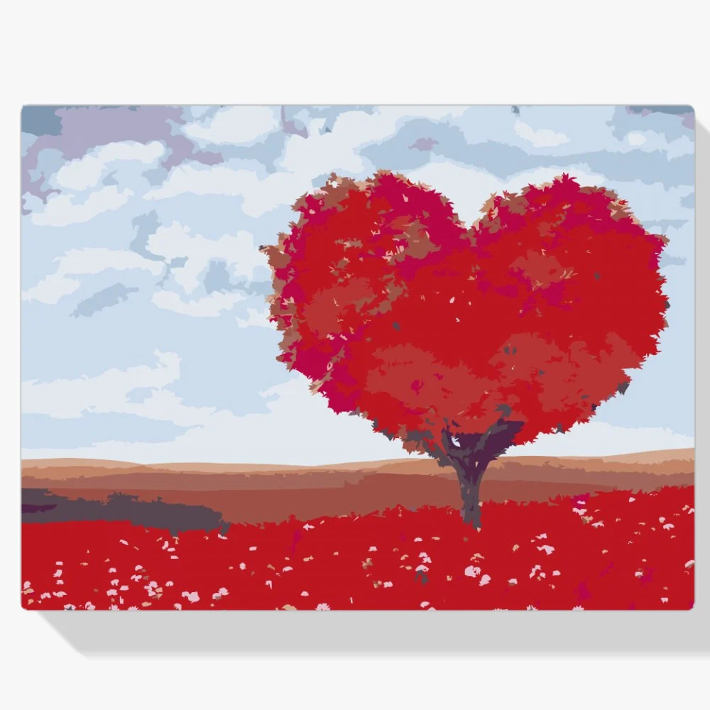 Pintura Diamante - Árbol en forma de corazón
