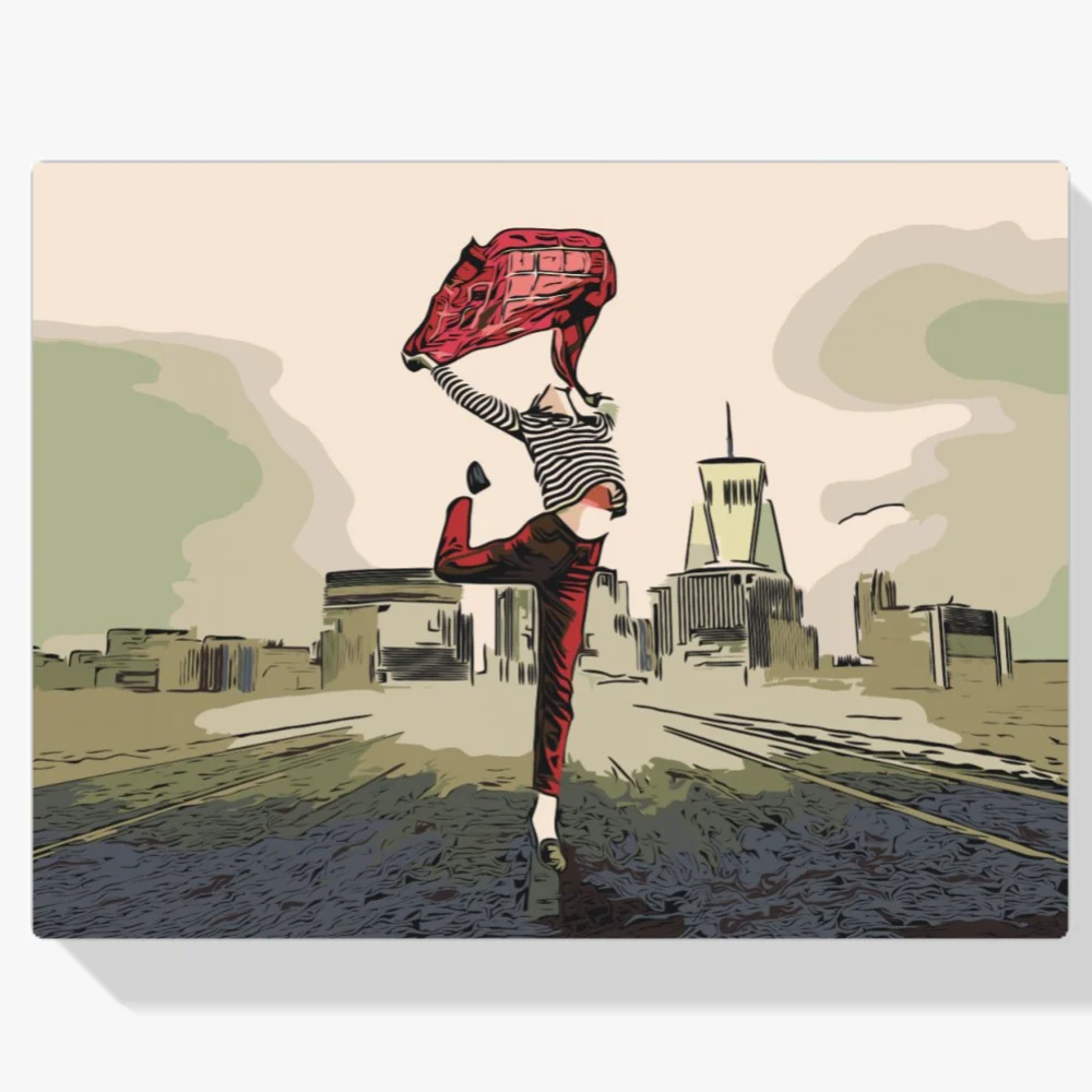 Pintura Diamante - Bailando en las calles de la ciudad