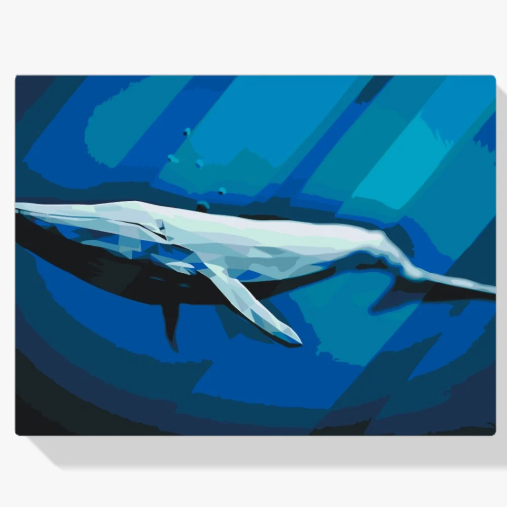 Pintura Diamante - Ballena azul