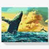 Pintura Diamante - Ballenas al amanecer