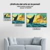 Pintura Diamante - Ballenas al amanecer