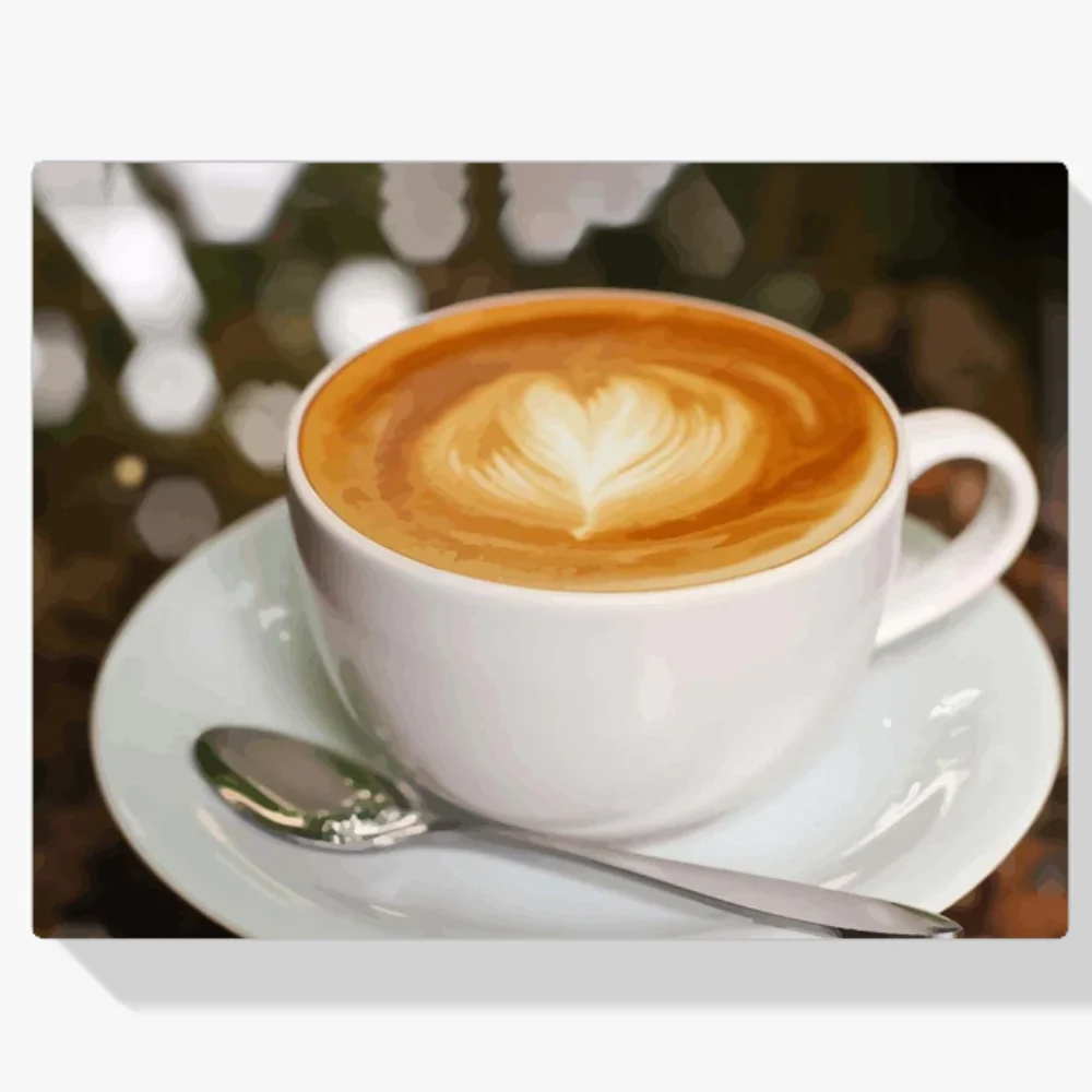 Pintura Diamante - Café con corazón