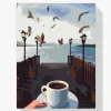 Pintura Diamante - Café en el embarcadero